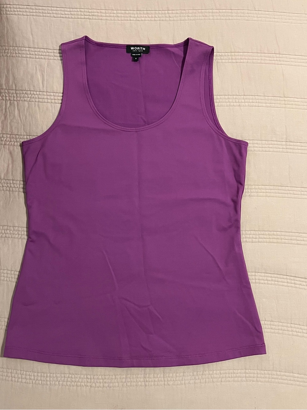 Worth Purple Stretch Scoop Neck Tank